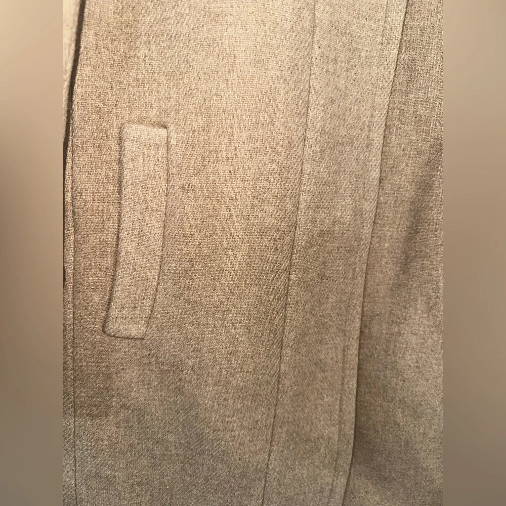J.Crew Stadium-Cloth Cocoon Coat in Camel Beige Size 2 - Italian Nello Gori Wool - Picture 4 of 11